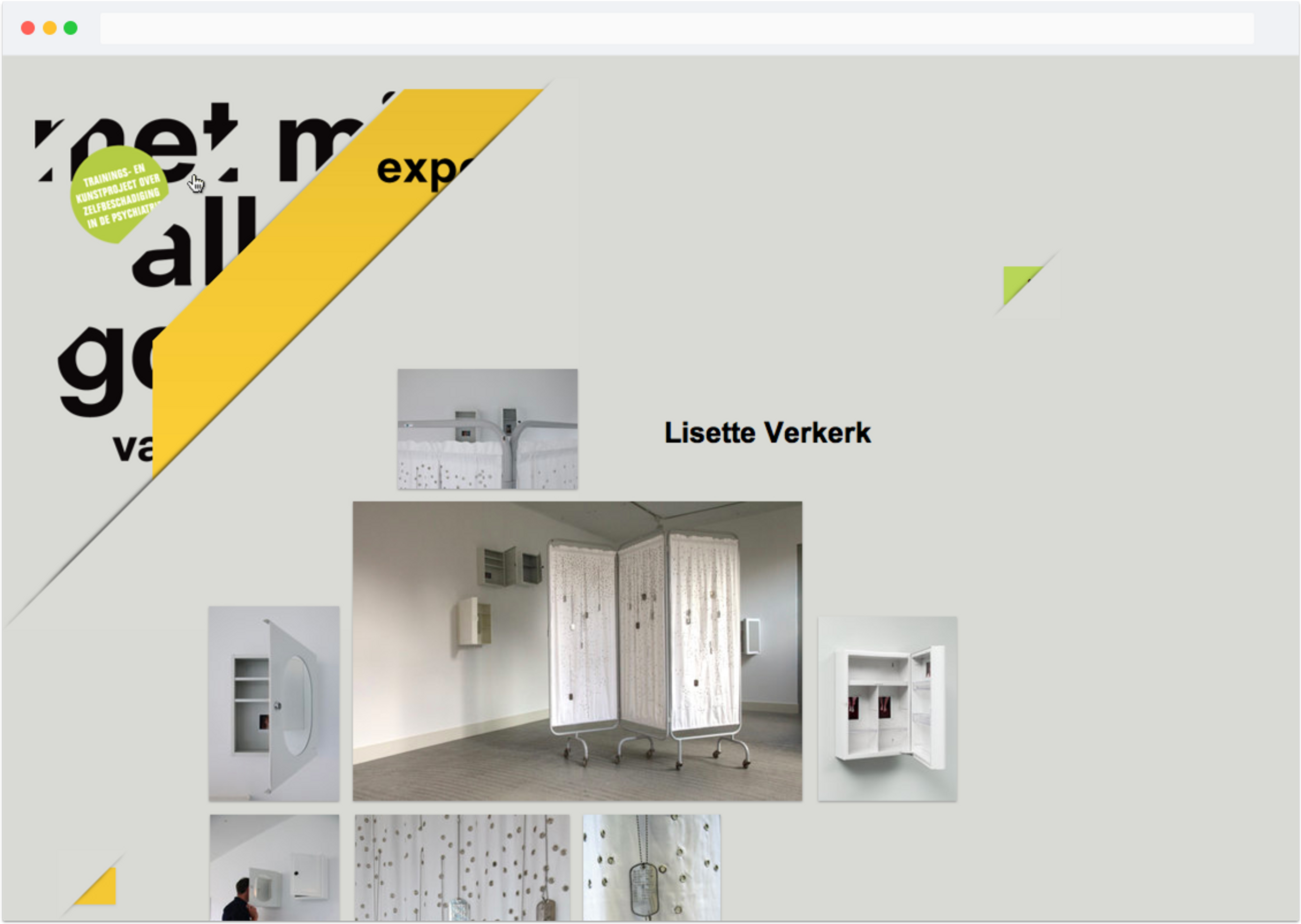 Design and development for “Met mij alles goed” website in collaboration with René Put.